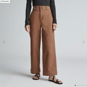 Everlane Organic Wide Leg Pants in Cocoa Brown